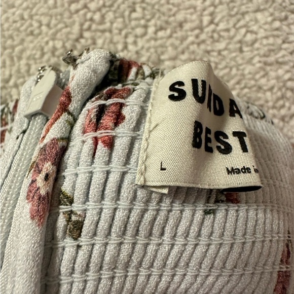 Sunday Best Jackson Spaghetti-strap Mini Dress Aritzia Blue Floral - Picture 12 of 16